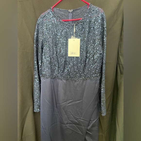 Mac Duggal 20340 NWT EMBELLISHED HIGH NECK BODICE FAUX WRAP GOWN - Picture 6 of 12